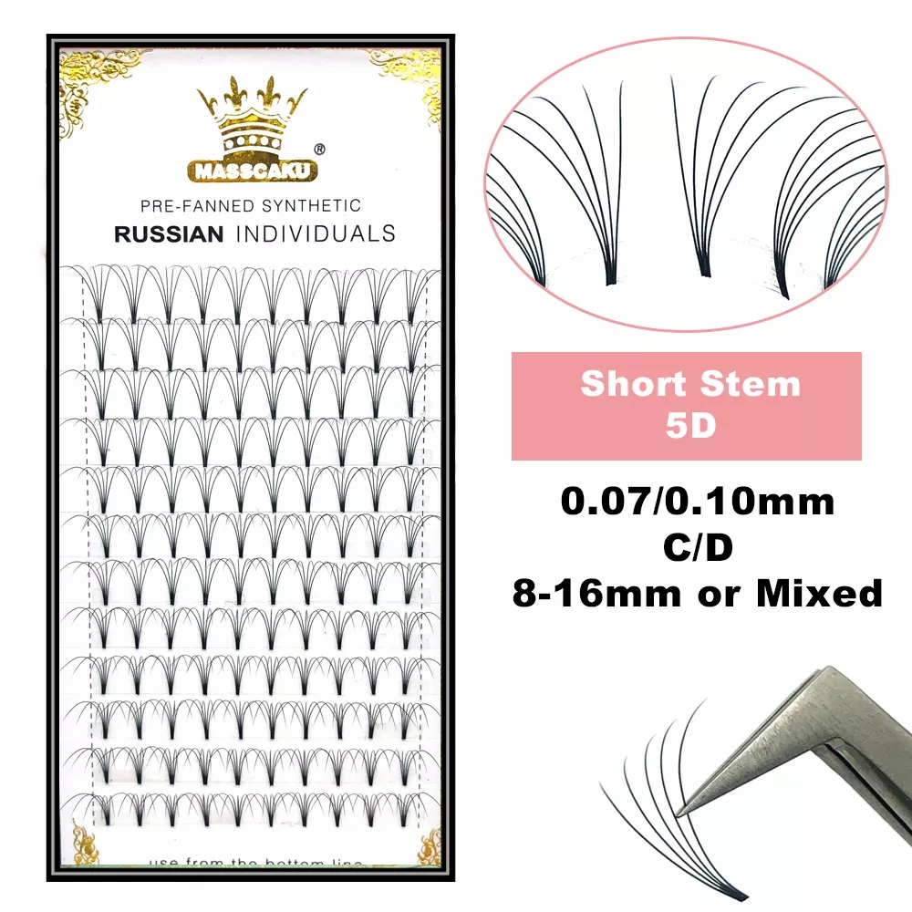 Eyelash Extension Or Extensions - MASSCAKU Premade Rus Hacmi Kısa Kök