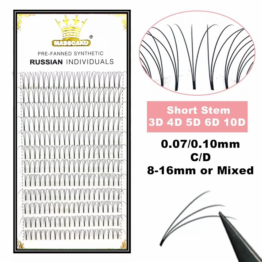 Eyelash Extension Or Extensions - MASSCAKU Kirpikler Premade Geniş Fanlar 3d/4d/5d/6d/10d/20d