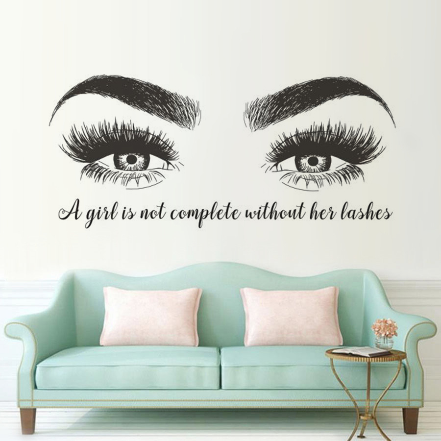 Kirpik Kaşları Vinil Duvar Sti - Eyelash Extension Quotes incelemesi ve fiyatı