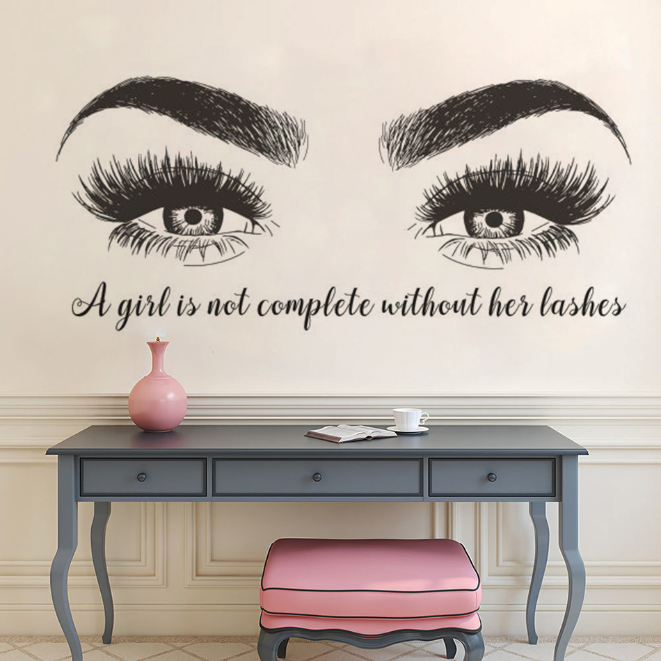 Kirpik Kaşları Vinil Duvar Sti - Eyelash Extension Quotes incelemesi ve fiyatı