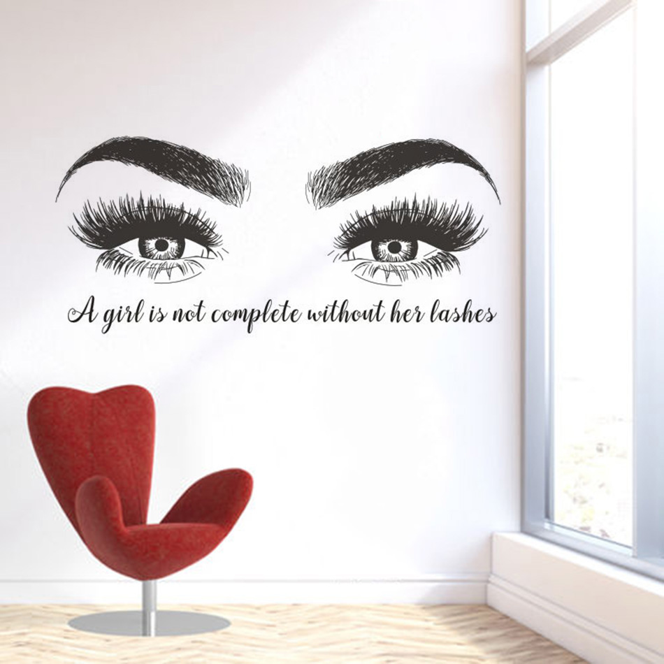 Kirpik Kaşları Vinil Duvar Sti - Eyelash Extension Quotes incelemesi ve fiyatı